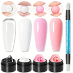 AWStorG 1Pcs/5Pcs 15g Non Stick Hand Extension Gel Nail Polish Carving Flower Nail Art Shaping Solid Acrylic Nail Gel Varnish