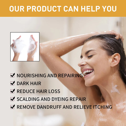 Rice Hair Growth Shampoo Soap Moisturizing Hair Regrowth Essence Anti Baldness Dandruff Removal Nourishing Repair Shampoo Bar