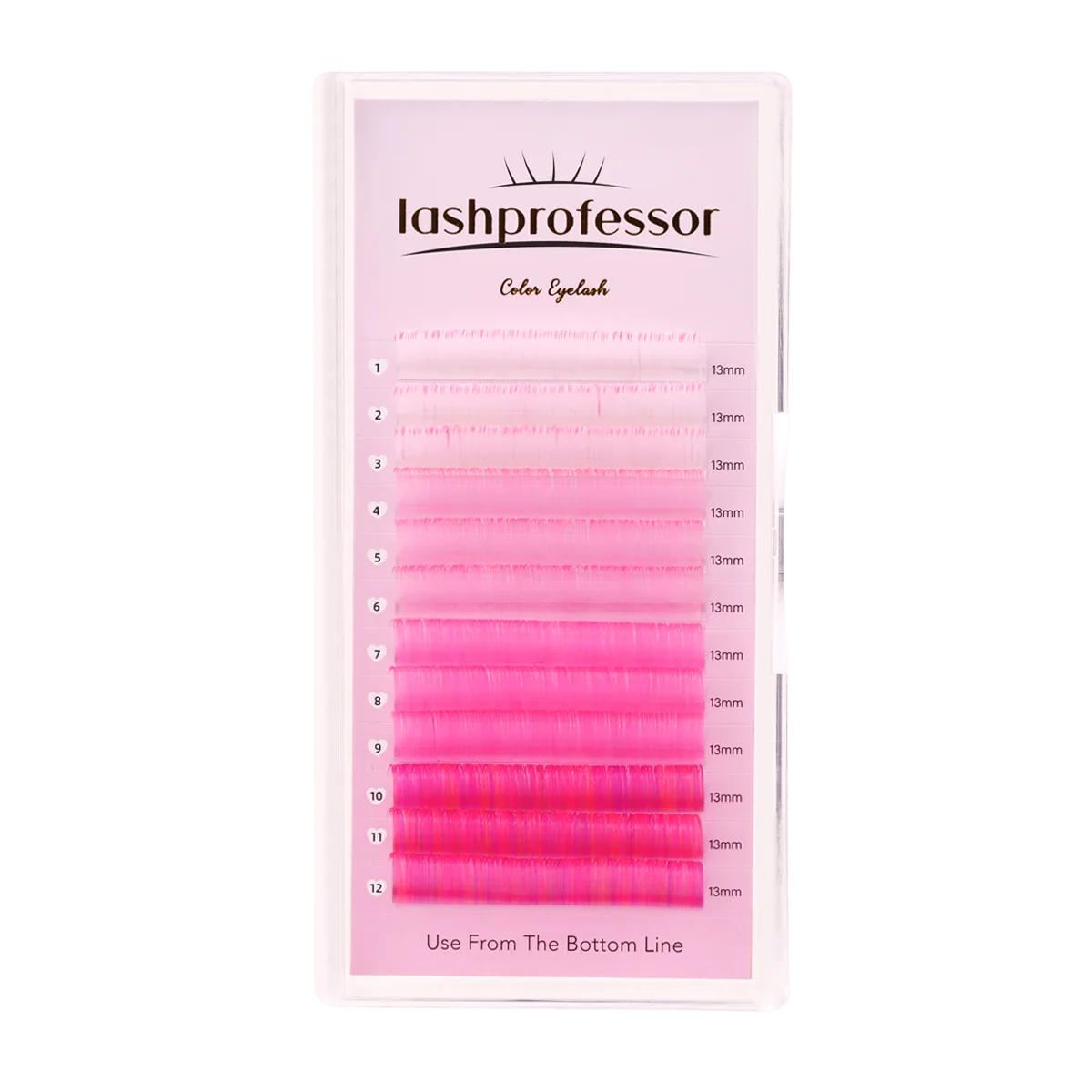 Lashprofessor Colorful False Eyelashes Extensions Pink/Blue/Purple/Green/Brown Individual Colored Mink Lashes Mix Color Cilios