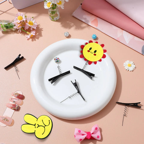 100pcs Spring Duckbill Clip Iron Hairpin Alligator Clips DIY Hair Clip Materials Hair Styling Tool Headdress Headwear Access