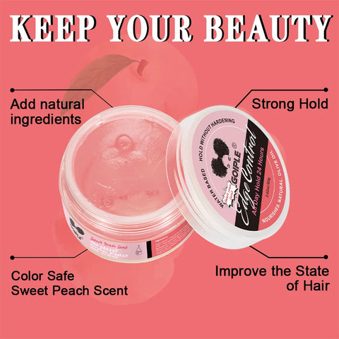 80g Extra Hold Edge Control Gel for Wig 4c Hair 24 Hour Long Lasting Control Gel No-greasy Edge Smoothing Break Hair Styling Wax