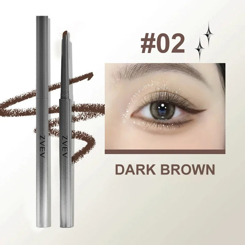Silky Lasting Scythe Eye Liner Pencil Natural Matte Wine Red Lying Silkworm Eyeliner Pen Easy To Color for Beginners Eye Makeup