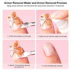 LIMEGIRL 60ml Nail Remover Gel Remover Nail Liquid Easy Soften Remove Fake Nails Solid Adhesive Press-On Nail Gel Remover Tool
