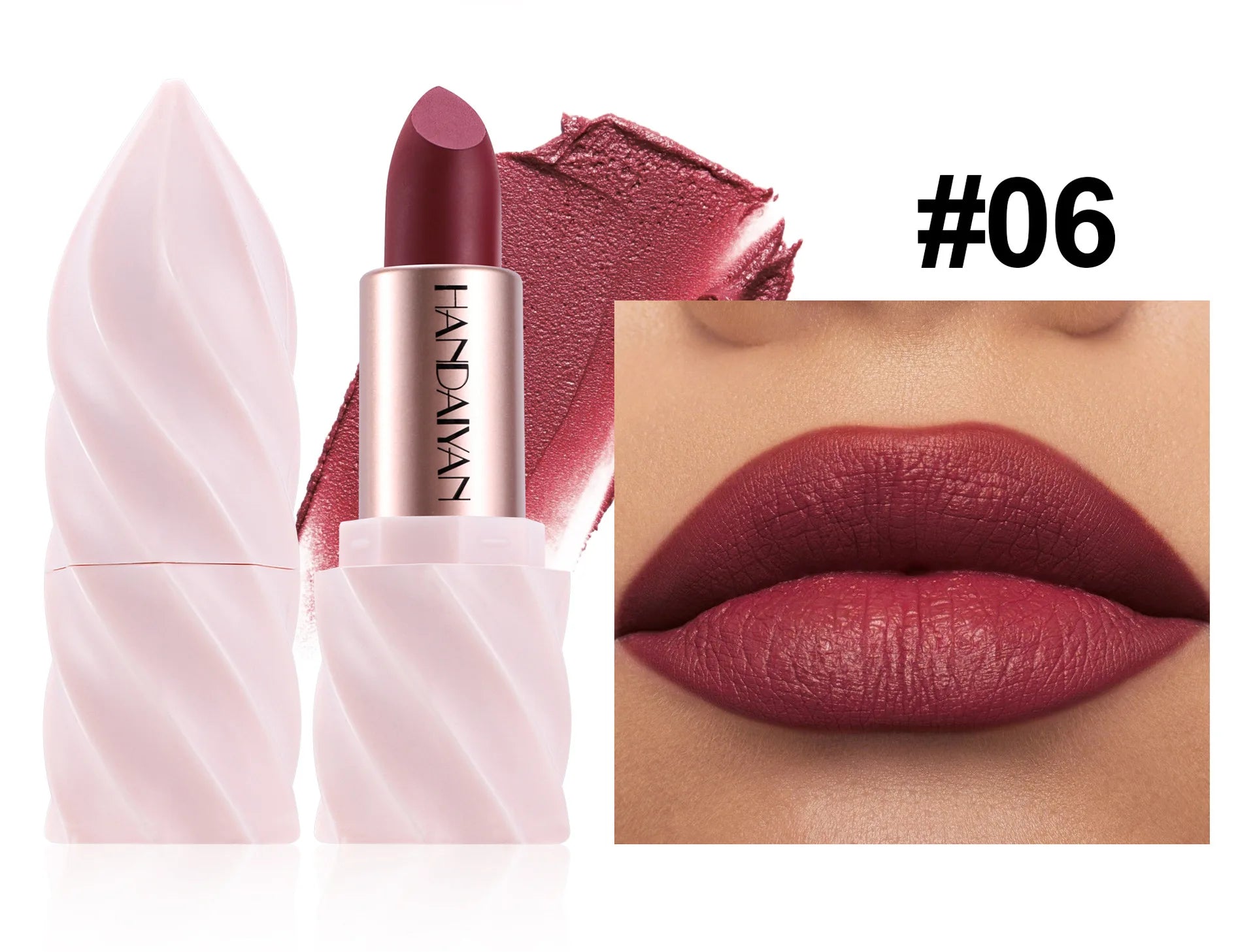 Matte Velvet Lipstick Ice Cream Long Lasting Waterproof Nourishing Moisturizing Highly Pigmented Satin Lip Gloss Non Stick Cup