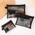 1/5/10pcs Mesh Clear Cosmetic Bags Women Black Makeup Bag Portable Travel Toiletry Organizer Case Lipstick Storage Pouch Gift