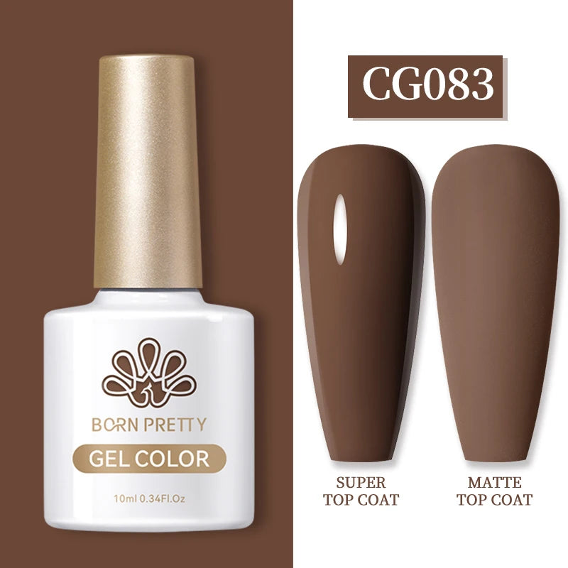 BORN PRETTY 10ml Gel Nail Polish Gel 130 Colors Semi Permanent Solid Nail Gel Varnish Soak Off UV Gel for Base Top Coat
