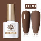 BORN PRETTY 10ml Gel Nail Polish Gel 130 Colors Semi Permanent Solid Nail Gel Varnish Soak Off UV Gel for Base Top Coat