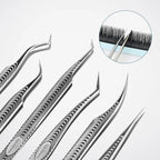 SAKURAHANA Anti-Static Eyelash Tweezers Professional High Precision Volume Extension Stainless Steel Anti-slip Makeup Tool
