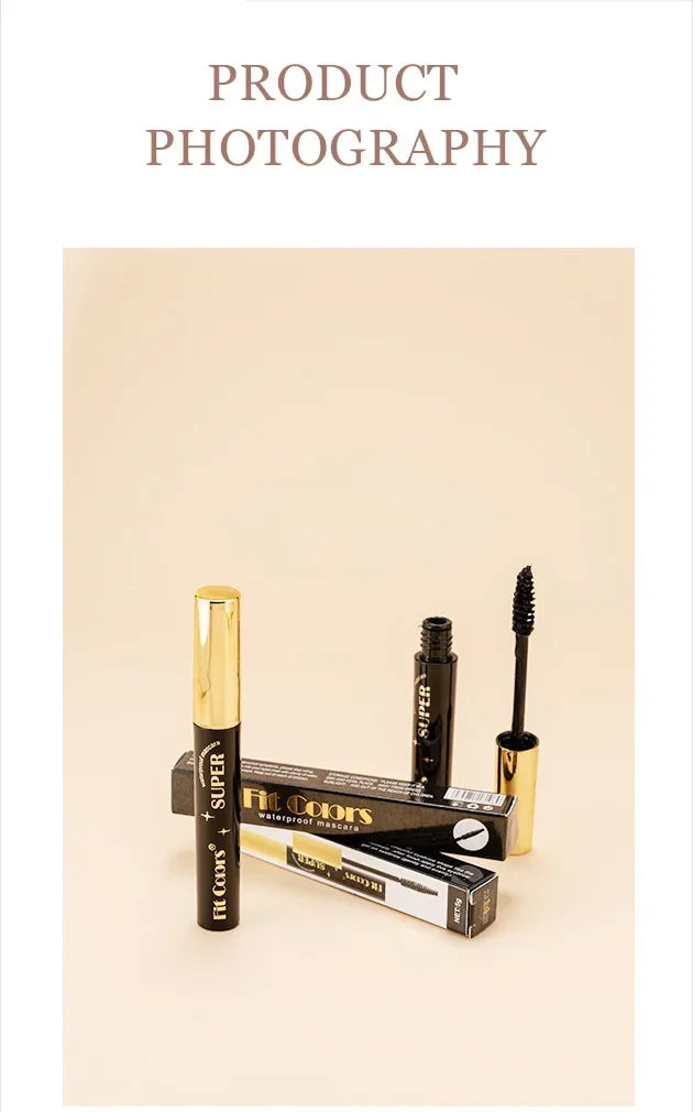 Color Mascara 14 Thick Curl Waterproof Non-smudding Natural Long Lasting Blue White Green Pink Black  Eye Makeup