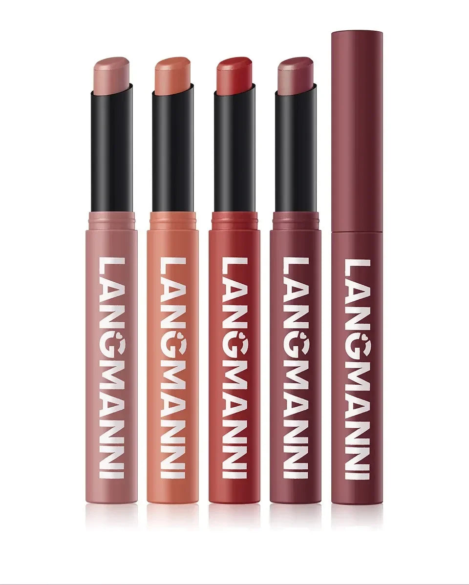 New Rotating Velvet Matte Lipstick Long Lasting Waterproof Lipstick Non-Stick Cup Lip Stain Tint Cosmetics Pencil Liner Makeup