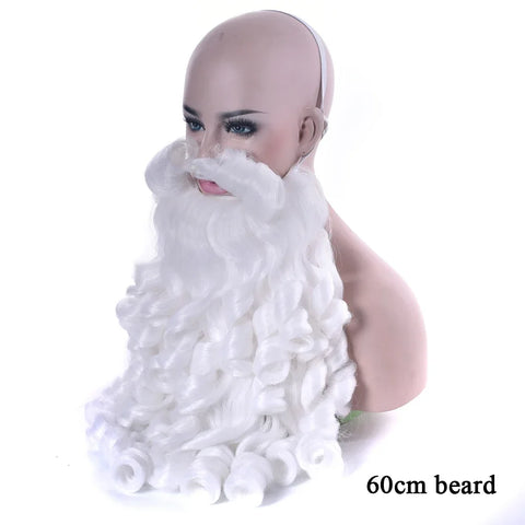 Soowee Christmas Costumes Santa Claus Wig and Beard Synthetic Hair Short SantaClaus Xmas Gift Cosplay Wigs