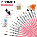 Manicure Set with UV Lamp and Nail Drill Machine Glitter Powder Kit for Acrylic Nails Art Accessories Decoration DIY Tools