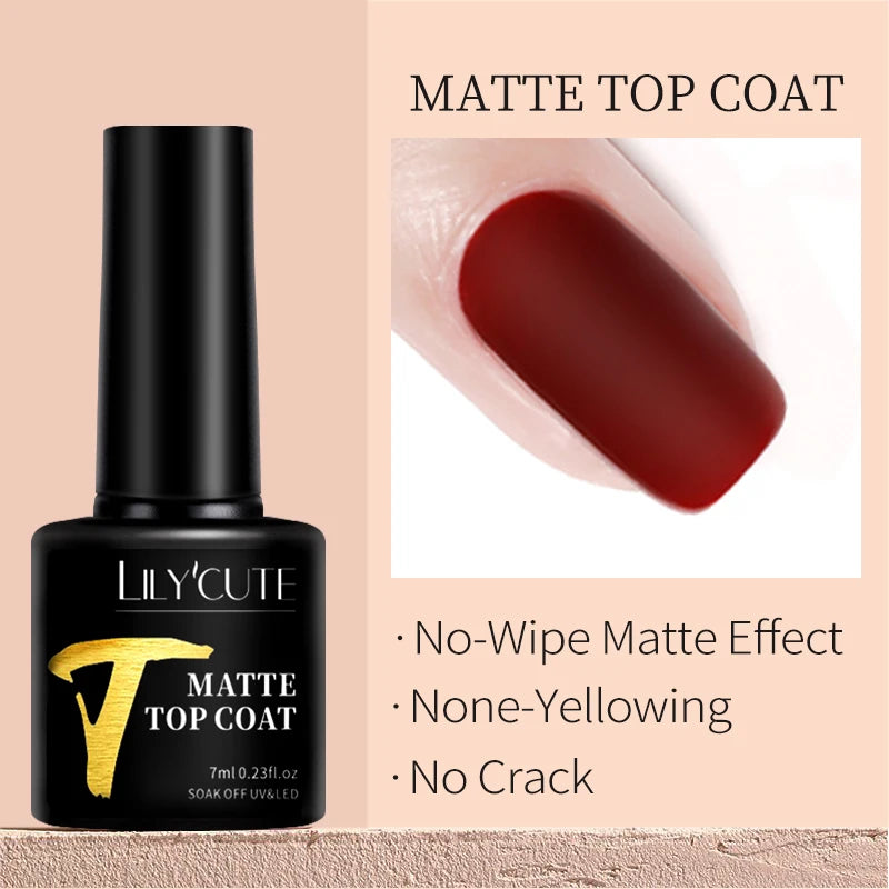 LILYCUTE 7ML Pink Glitter Nail Gel Polish Nude Natural Long Lasting Manicure Soak Off UV LED Nail Art Base Top Coat Gel Varnish