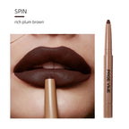 Luxury Matte Lip Liner Long-Lasting Smooth Brown Application for Perfect Outline & Filling, Versatile Shades for All Skin Types
