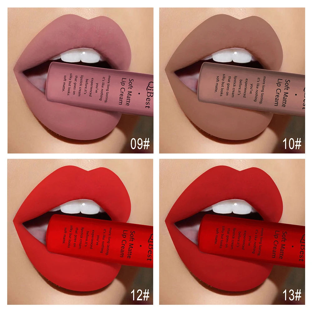 Hot Velvet Matte Nude Lip Gloss Sexy Long Lasting Non-stick Cup Nude Red Liquid Lipstick Waterproof Make-up for Women Cosmetic
