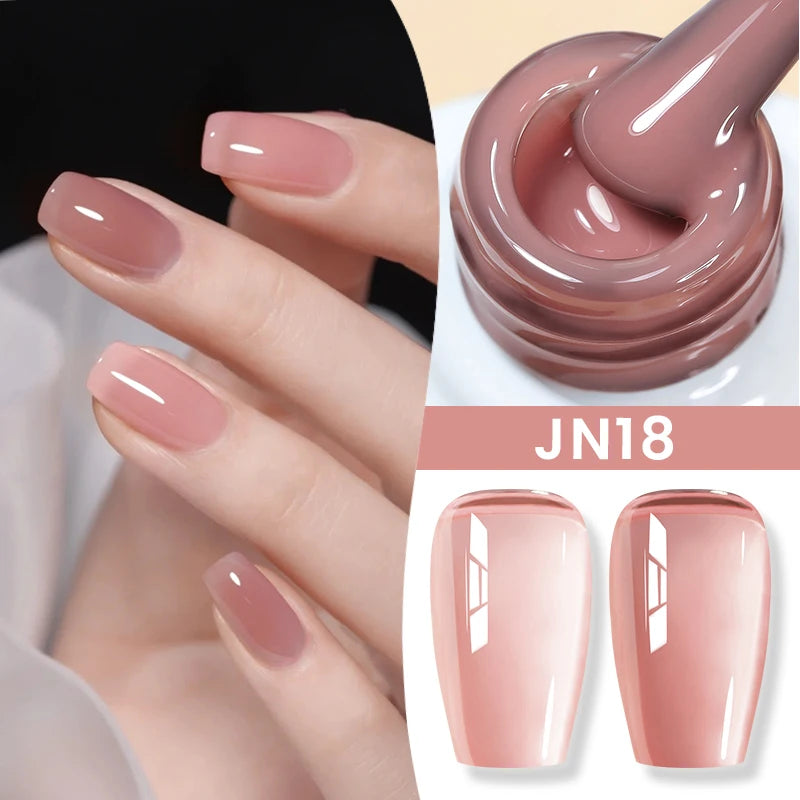 BORN PRETTY Milky White Jelly Nude Gel Nail Polish 10ml White Translucent Soak Off Gel Vernis Semi Permanent Need UV Light Cure