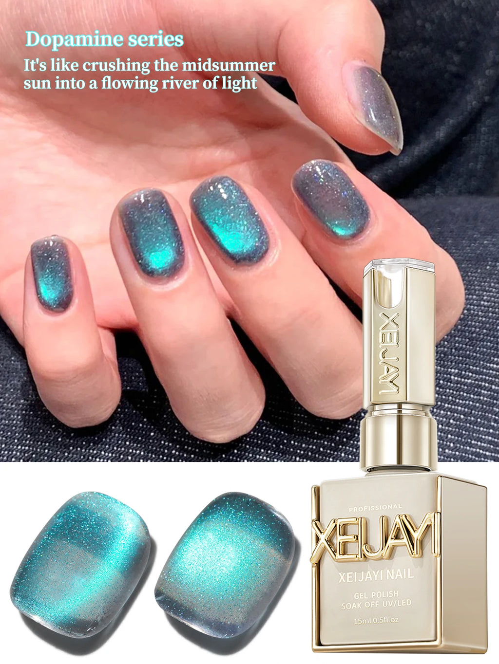1/2PCS blueberry cat Eye gel nail polish, UV LED curing, long-acting fast drying nail art gel