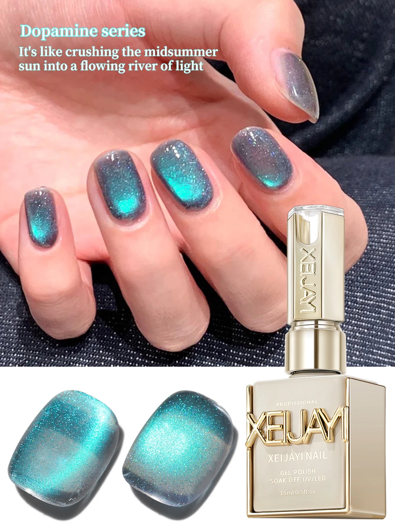 1/2PCS blueberry cat Eye gel nail polish, UV LED curing, long-acting fast drying nail art gel