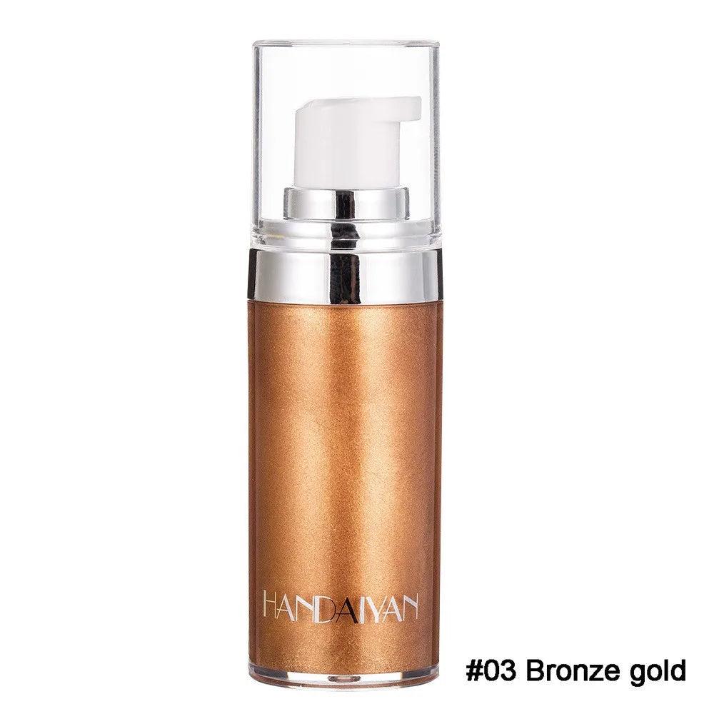 Long Lasting Liquid Highlighter Makeup Cream For Face Body Shimmer Glow Smooth Shine Cosmetics Foundation Enhancer