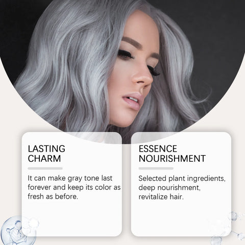 Silver Gray Hair Color Spray - Temporary Washable Hair Dye With Plant Extracts For Fashionable Looks & Nourished Hair
