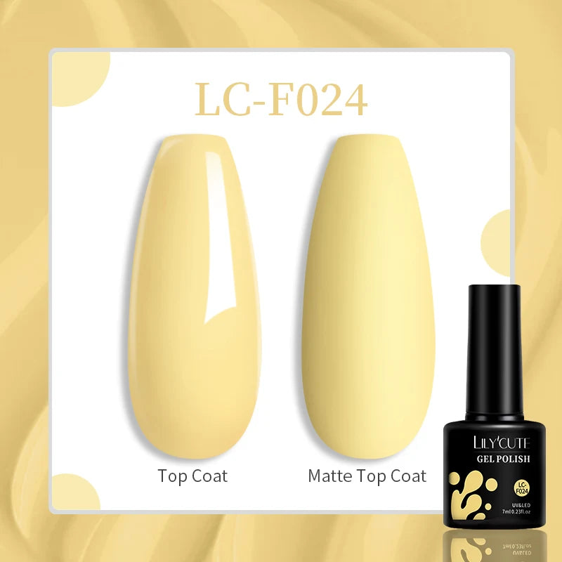 LILYCUTE 7ML Pink Glitter Nail Gel Polish Nude Natural Long Lasting Manicure Soak Off UV LED Nail Art Base Top Coat Gel Varnish