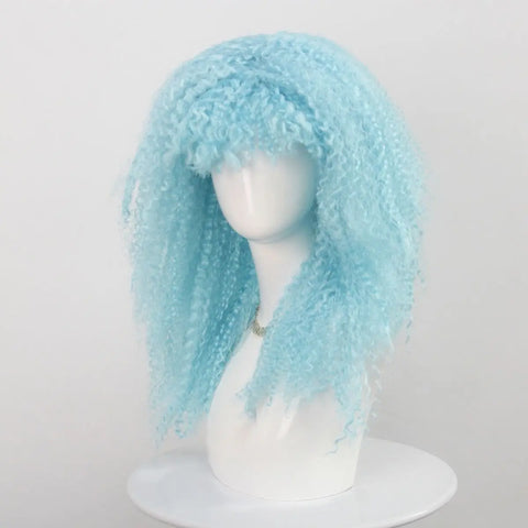Fashion Colorful Gradient Fluffy Short Hair Multicolor Synthetic Fiber Wig April Fool's Day Halloween Christmas Party