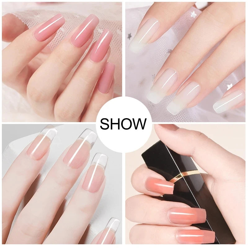 Nail Gel Kit With LED Nail Light Dryer Nail Drill Machine Poly Nail Extension Gel Varnish Kit Soak Off Polish Manicure Tools Kit