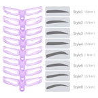 【8 In 1 Reusable Eyebrow Stencils Eye Brow Stamp Templates Eyebrow Shape For Women Eye Brow Make Up Accessories Beauty Tools】