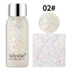 Glitter Eye Shadow Liquid Face Body Sequins Gel Long-Lasting Liquid Face Shimmer Multicolor For Party Music Festival Makeup 30ML