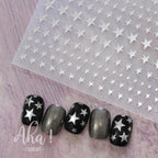 3D Nail Art Stickers  Translucence Moon/Star/Cloud Ultra-thin Nail Decals 3d Self-Adhesive White Cloud Moon Star Kawaii Sliders