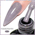 7ml Champagne Gold Sliver Reflective Nail Gel Polish Sparkling Shining Glitter Pink Red Nail Supplies Semi Permanent Gel Varnish