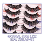 Colored Strip Lashes Fast Shipping Makeup For Clue Mink Eyelashes Full Strip Eyelashes Red Blue Green Eyelashes Wholesale