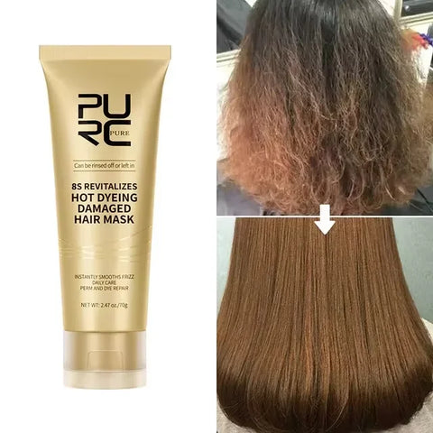 PURC 8 Seconds Hair Mask Smoothing Straightening Keratin Hair Treatment Cream Soft Repair Damaged Frizz Professional Hair Care