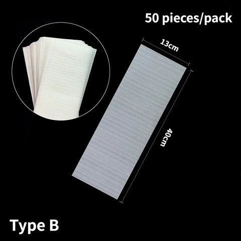 50PCS Reusable Foam Hair Wraps Hair Dye Paper,Professional Hair Coloring Highlighting Strips for Salon Barber Stylists