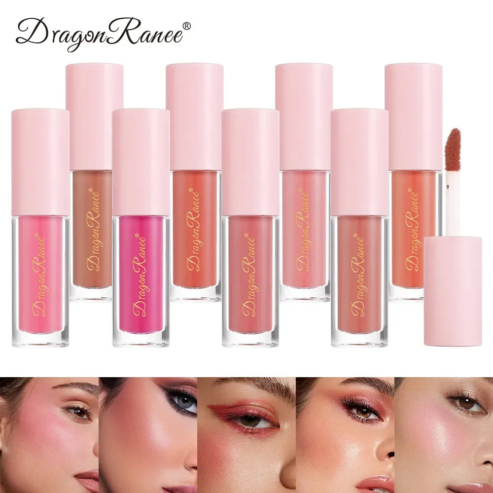 1/3Pc Mini Matte Liquid Blush 8Color Velvet Blusher Orange Peach Face Rouge Lasting Beauty Natural Cheek Tint Cream Blush Makeup