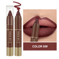 Matte Chocolate Brown Lipstick Crayon Non-stick Cup Lip Liner Pencil Soft Mist Waterproof Creamy Pigmented Lip Outline Contour