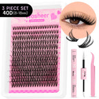 WOSHEER Lash Clusters Kit Lash Spikes Eyelash Clusters Volume Individual Lashes DIY Spiky Lash Extension Manga Clusters Eyelash