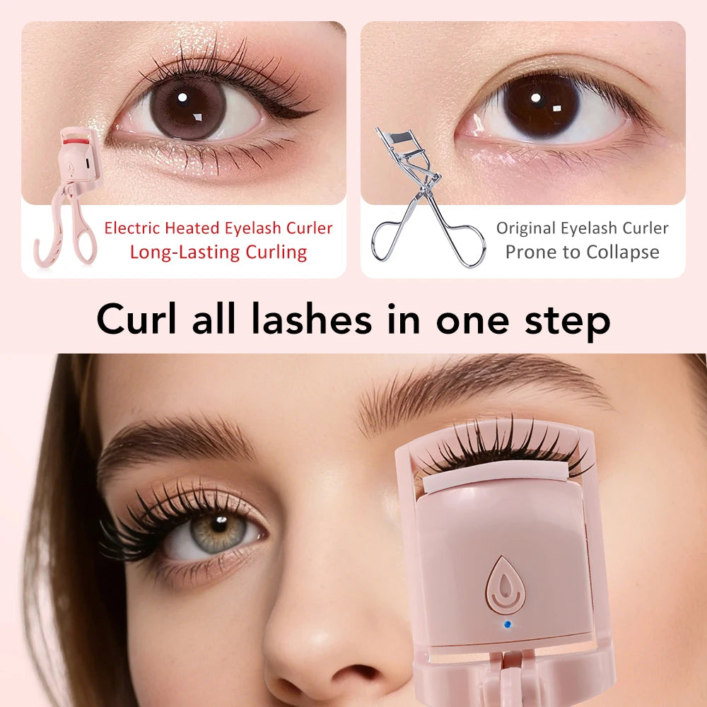 Electric Eyelash Curler Portable Design Long Lasting Styling Curler Easy To Use Heated Eyelash Curler All Day Perfect Curling