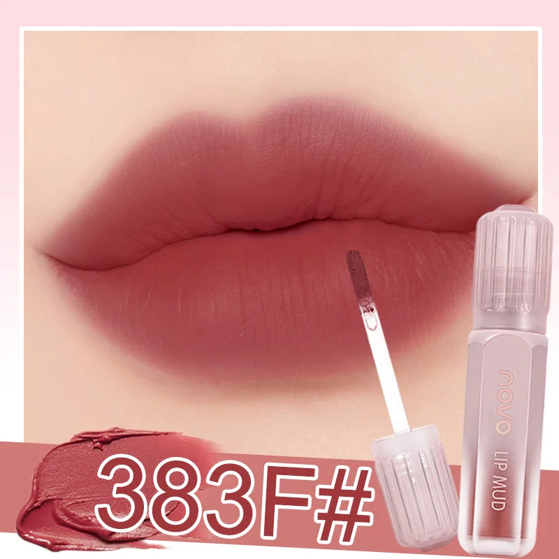 Matte Silky Velvet Lipstick, Creamy Texture, Long Lasting High Impact Color, Waterproof, Non-Stick Cup, Lip & Cheek Dual-Use,