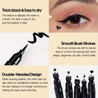 Black Eyeliner Stamp Triangle Dual-ended Liquid Eyeliner Waterproof Sweat-proof Quick Dry Eyeliner Makeup Seal Tool Cosmetics