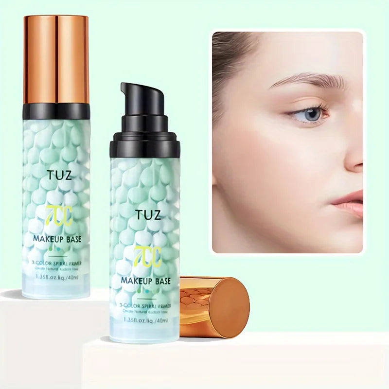 Face Makeup Primer Tri-color Cream Contour Color Isolation Waterproof Makeup Foundation Natural Makeup Base Cream