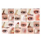Double-sided Eyeshadow Stick - Highlighter & Brightening Pen with Pearly Glitter & Matte Finish