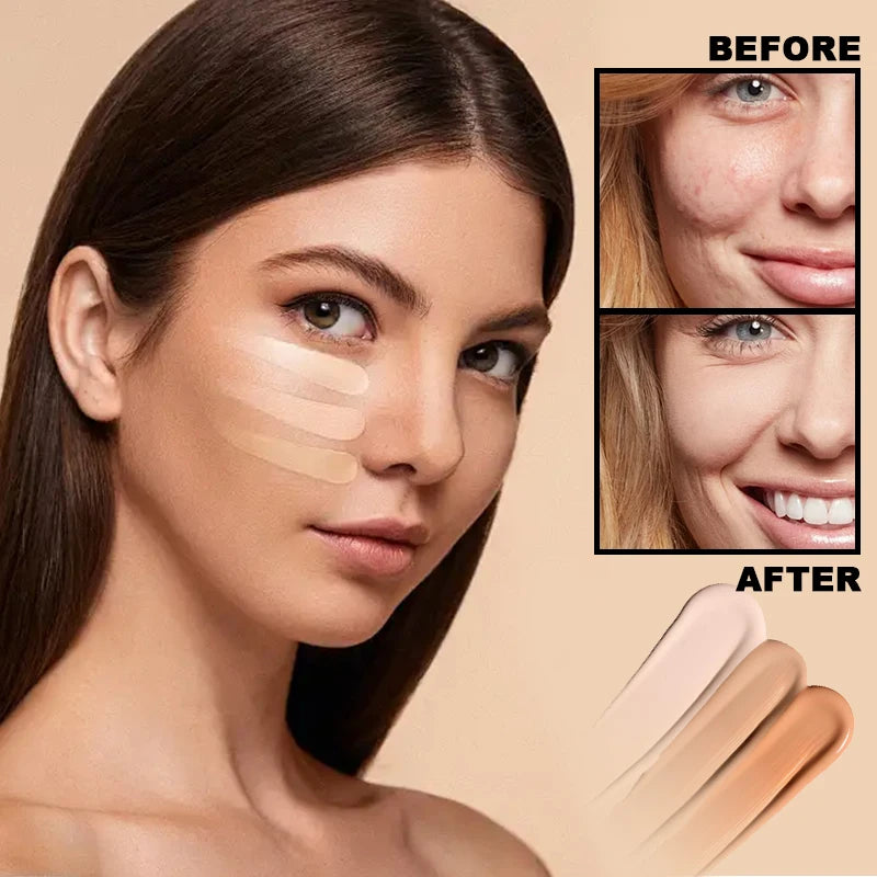 Long-lasting waterproof and sweatproof concealer with natural nude Maquiagem Liquid Concealer Beauty Face  Cosmetics Makeup Base