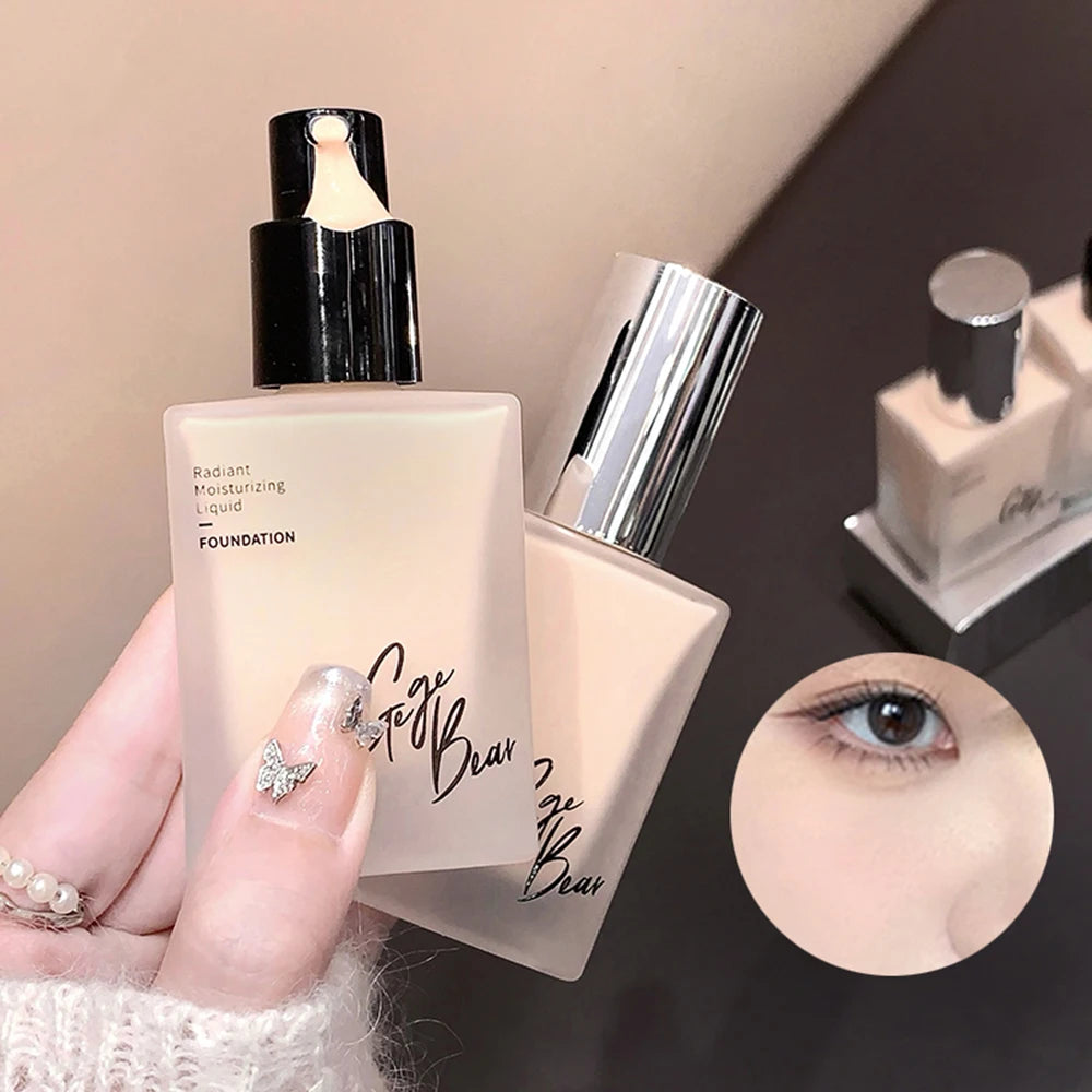 Gege Bear Light Foundation Liquid Concealer Long-lasting Moisturizing Natural Waterproof and Sweat-proof Foundation Cream