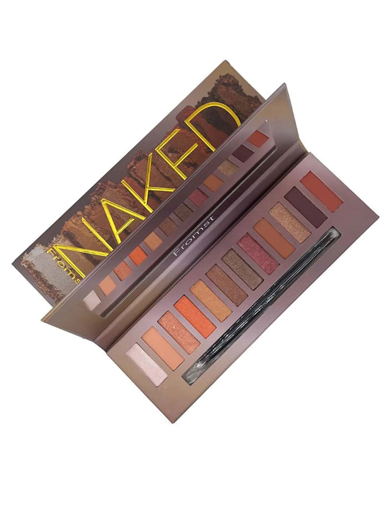 12-color eyeshadow palette, mirror packaging, pearlescent shimmer, stage makeup effect, long-lasting, easy to apply, waterproof