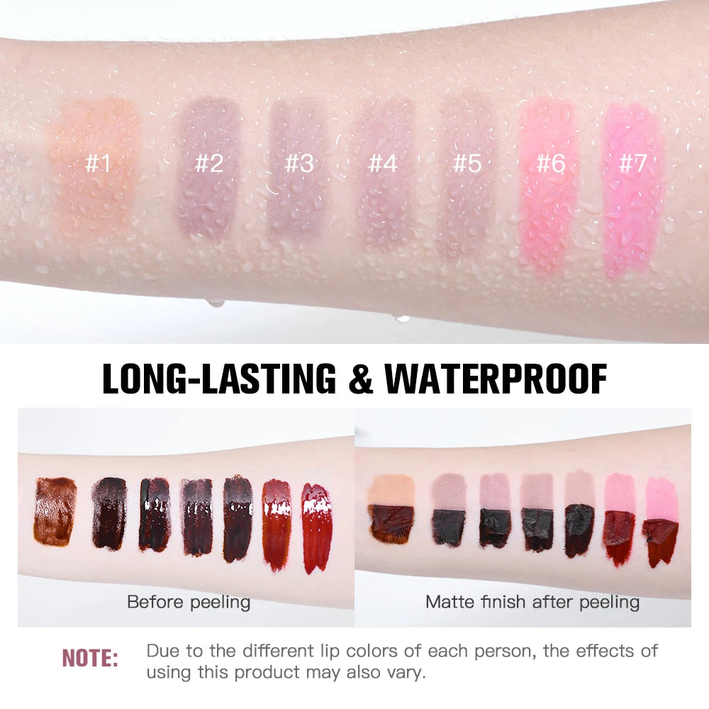2 In 1 Lip Liner And Lip Gross Double Ended Peel Off Waterproof Matte Nourishing Moisturizing Smudge Proof Lip Tint Cosmetics