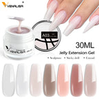 30ml Venalisa Builder Jelly Gel French Soak Off UV LED Poly Nail Gel Pearl Pink Funny Bunny Nail Extension Nail Manicure