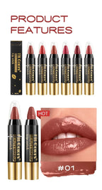 Easy Coloring Gloss Lipstick Lasting Waterproof Matte Crayon Lip Gloss Stick High Pigmented Moisturizing Lip Liner Pen Makeup