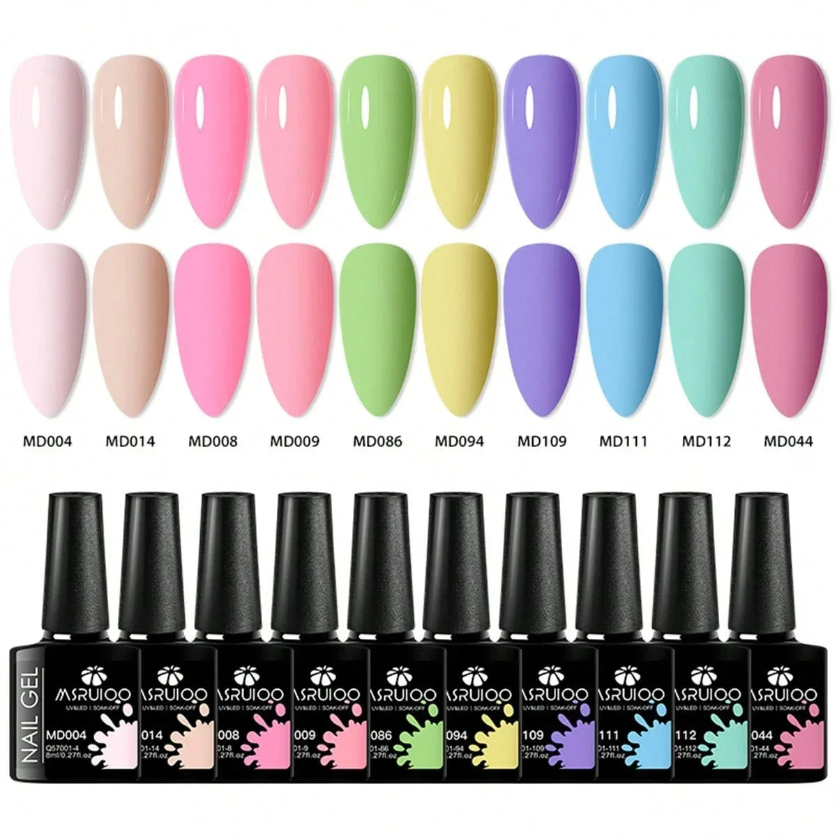 10pc Nail Gel Polish Set HEMA FREE All-Season Nails DIY Nail Art UV/LED Painting Vernis Manicure Kit Long Lasting Hybrid Gel
