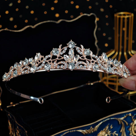 Fashion Sparkling Rhinestone Crown Daily Tiara Bridal Headdress Wedding Jewellery Hair Accessories For Women